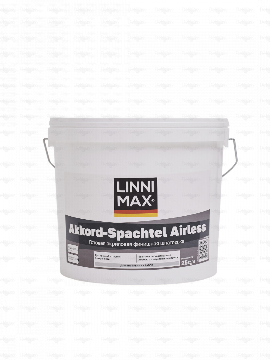 LINNIMAX Akkord-Spachtel Airless акриловая финишная шпатлевка 25 кг